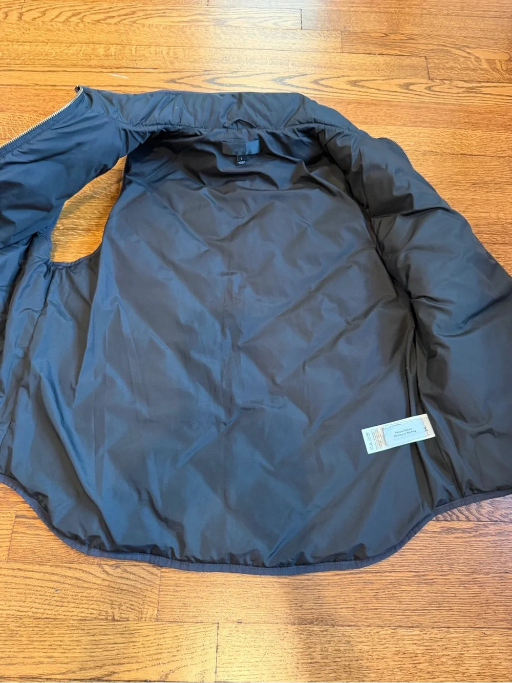 J. Crew Quilted Black Women's Vest with Gold Hardware